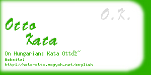 otto kata business card